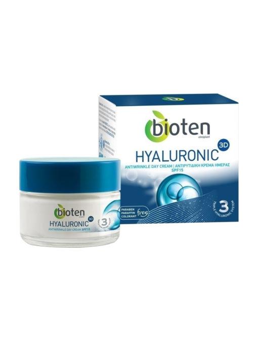 Bioten Hyaluronic 3D Αντιρυτιδική Κρέμα Ημέρας με Υαλουρονικό Οξύ SPF15 50ml-1050×1404
